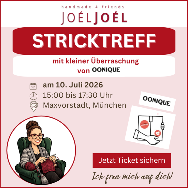 Teilnahme am Stricktreff: 10.07.2026, 15:00 bis 17:30 Uhr