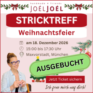 Teilnahme am Stricktreff - Weihnachtsfeier: 18.12.2026, 15:00 bis 17:30 Uhr