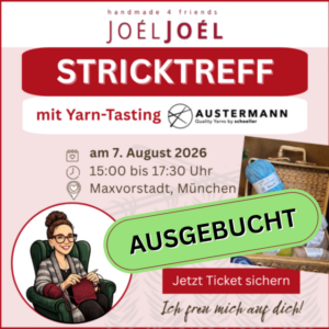 Teilnahme am Stricktreff: 07.08.2026, 15:00 bis 17:30 Uhr