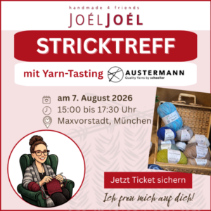Teilnahme am Stricktreff: 07.08.2026, 15:00 bis 17:30 Uhr