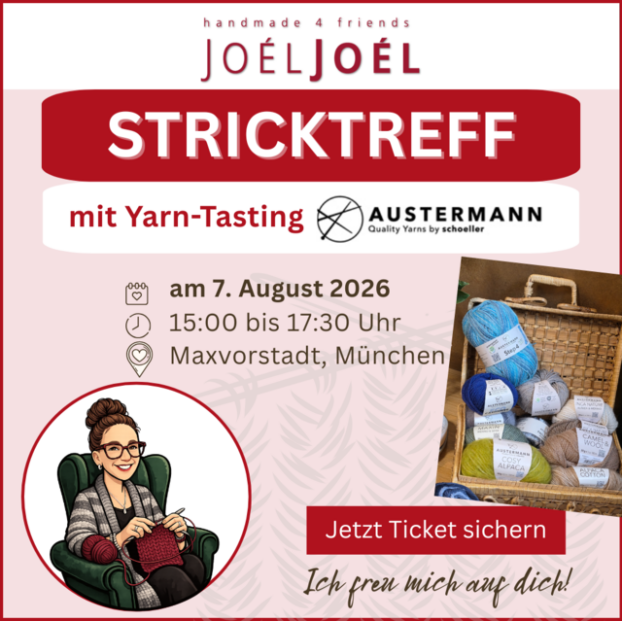 Teilnahme am Stricktreff: 07.08.2026, 15:00 bis 17:30 Uhr