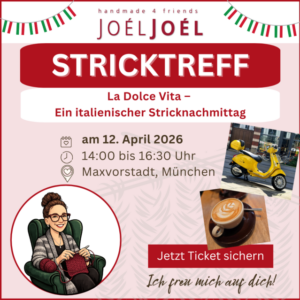 Teilnahme am Stricktreff: 12.04.2026, 14:00 bis 16:30 Uhr