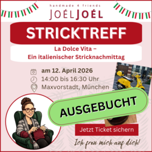 Teilnahme am Stricktreff: 12.04.2026, 14:00 bis 16:30 Uhr