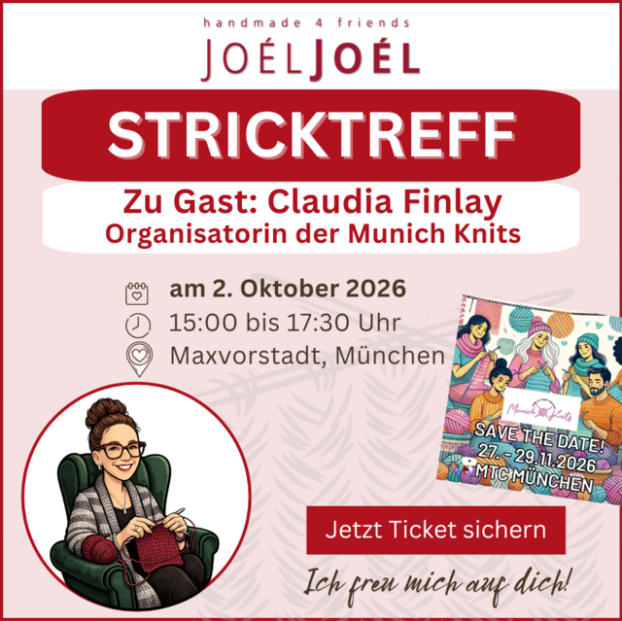 Teilnahme am Stricktreff: 02.10.2026, 15:00 bis 17:30 Uhr