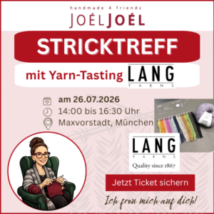 Teilnahme am Stricktreff: 26.07.2026, 14:00 bis 16:30 Uhr