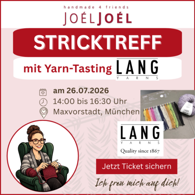 Teilnahme am Stricktreff: 26.07.2026, 14:00 bis 16:30 Uhr